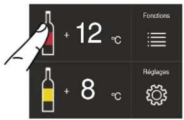 BERTAZZONI WC605BRX2T - Modifier la température des compartiments - 1
