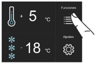 + 5 °C - 18 °C Funciones Ajustes