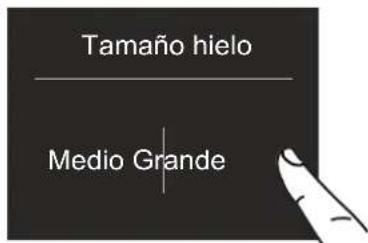 Tamaño hielo Medio Grande