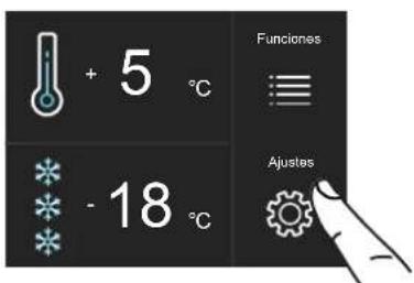 + 5 °C - 18 °C Funciones Ajustes