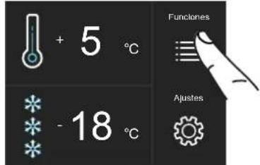 + 5 °C - 18 °C Funciones Ajustes