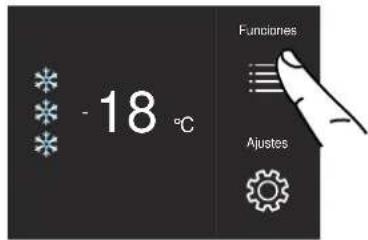 -18 °C Functiones Ajustes