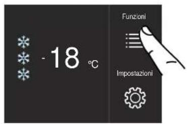 -18 °C Funzioni Impostazioni
