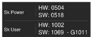 Sk Power HW: 0504 SW: 0518 Sk User HW: 1002 SW: 1069 - G1011