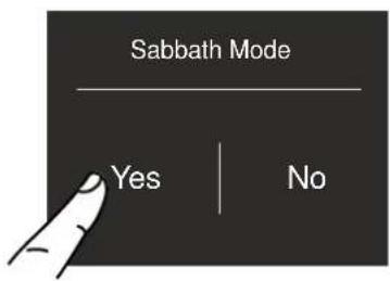 Sabbath Mode Yes | No