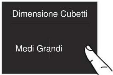 Dimensione Cubetti Medi Grandi