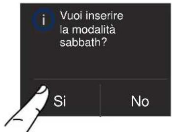 Vuoi inserire la modalità sabbath? Si No