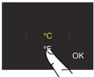 °C °F OK