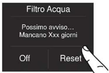 Filtro Acqua Possimo avviso... Mancano Xxx giorni Off Reset