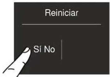 Reiniciar Sí No