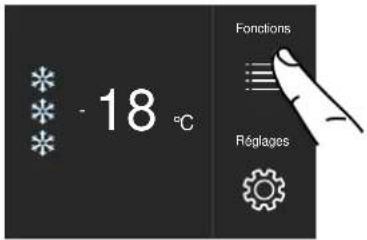 - 18 °C Fonctions Réglages