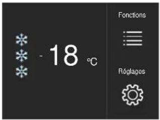 - 18 °C Fonctions Réglages