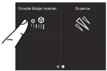Groutte Blokje Instellen Superice