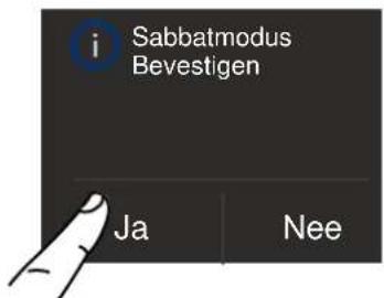 i Sabbatmodus Bevestigen Ja Nee