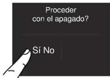 Proceder con el apagado? Sí No