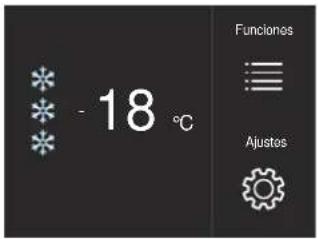 - 18 °C Funciones Ajustos
