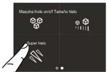 Maquina hielo on/off Tamaño hielo Super hielo