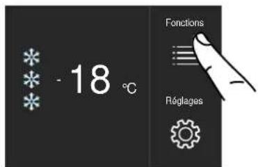 - 18 °C Fonctions Réglages