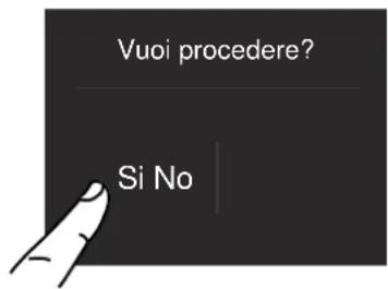 Vuoi procedere? Si No