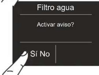 BERTAZZONI REF905BBRXTT - 6) Activar el aviso del filtro de agua - 4