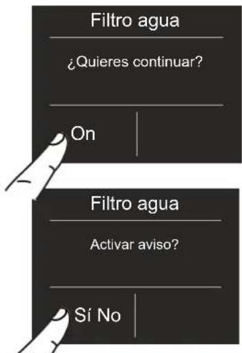 BERTAZZONI REF905BBLXTT - 6) Activar el avis del filtro de agua - 3