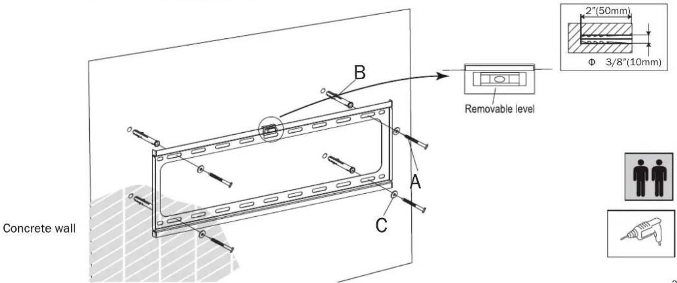 MAGNAVOX MT00522 - WALL MOUNTING- MASONRY - 1