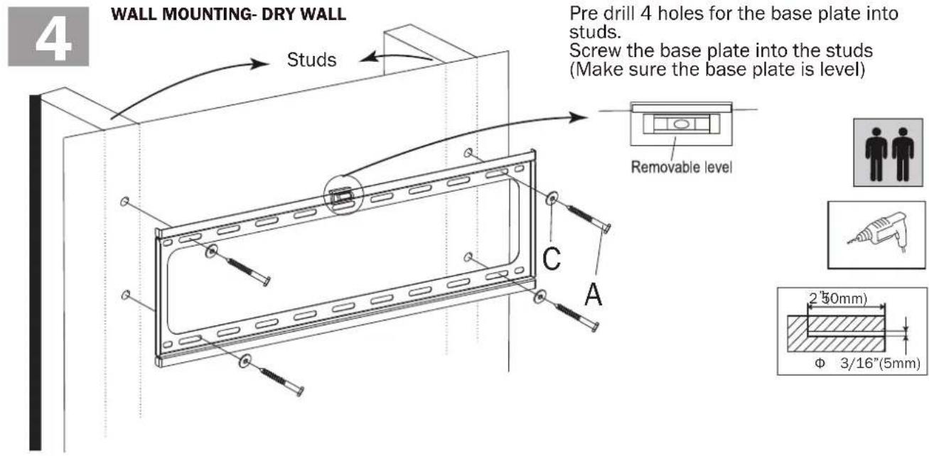 MAGNAVOX MT00522 - WALL MOUNTING- MASONRY - 2