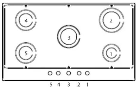 BERTAZZONI P604LPROGNE - CONTROLS / BURNERS - 1