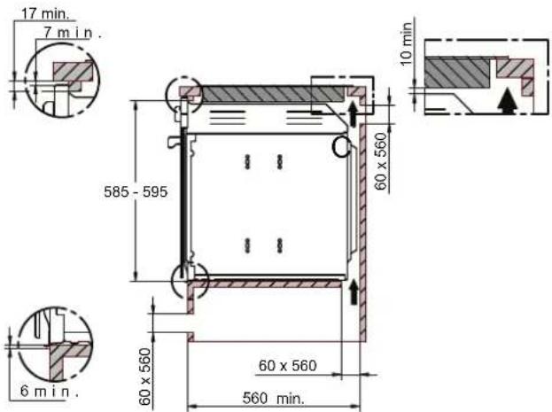 BERTAZZONI F605MODGKXS - INSTALLATION SOUS PLAN DE CUISSON - 1