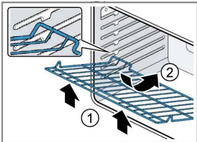 BOSCH HBL8444LUC - Inserting the wire rack - 1