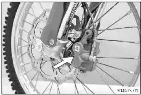 GAS GAS EC 250 (2021) - Déposer la roue avant - 1