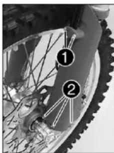 GAS GAS EC 350F (2021) - Déposer la protection de fourche - 1
