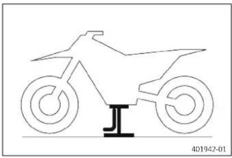GAS GAS EC 350F (2021) - Surélever la moto sur un socle réglable - 1