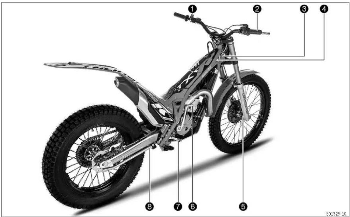 GAS GAS TXT GP 250 (2021) - Vue arrière droite du véhicule (représentation simplifiée) - 1