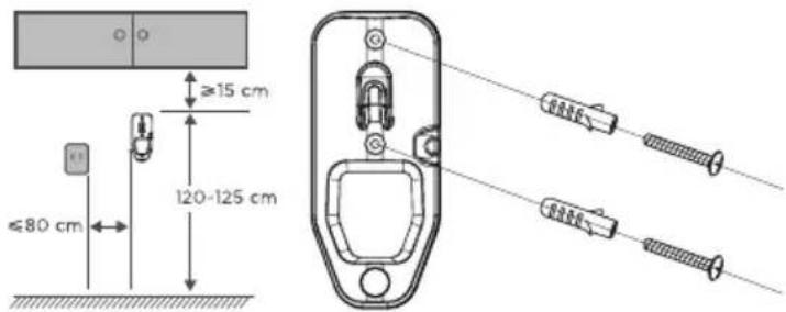 AMICA Leste VM 8100 - Install a wall bracket - 1