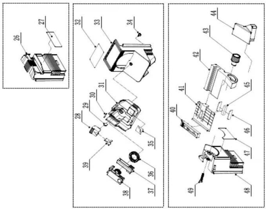 PARKSIDE PSS 65 C1 - Explosionszeichnung • Exploded Drawing Vue éclatée • Explosietekening Rozvinuté náčrtky • Rysunek samorozwijajćcy Nákresy explózii • Designação de explosão Eksplosionstegning - 1