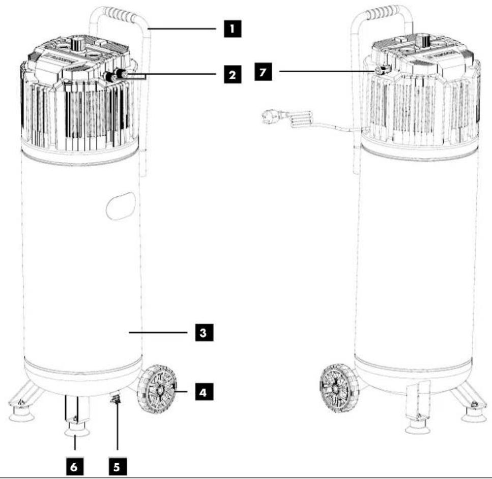 PARKSIDE PVKO 50 B2 - COMPRESOR VERTICAL 50 L - 1