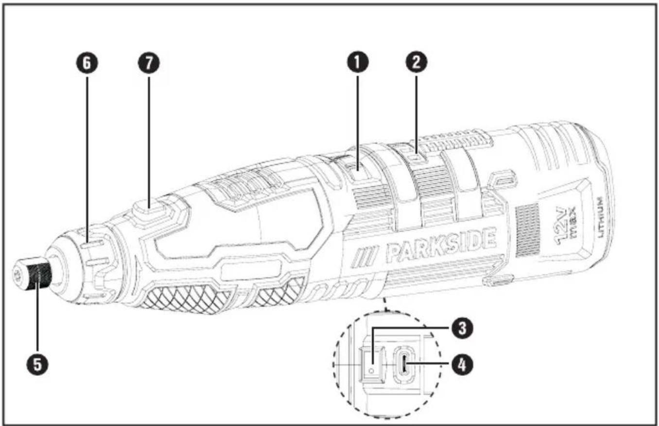 PARKSIDE PFBS 12 C5 - PERCEUSE-MEULEUSE DE PRÉCISION SANS FIL 12 V - 1