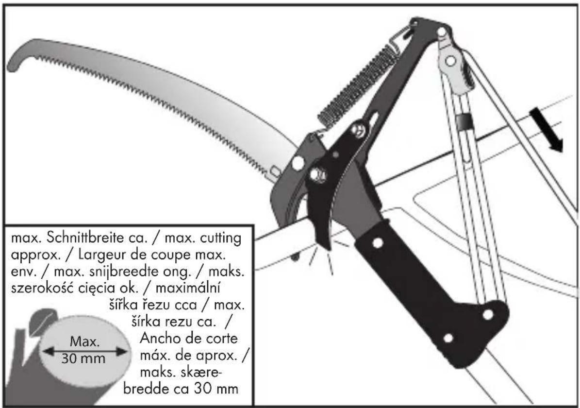 PARKSIDE IAN 354759 - EXTENDABLE TREE LOPPER WITH SAW - 7