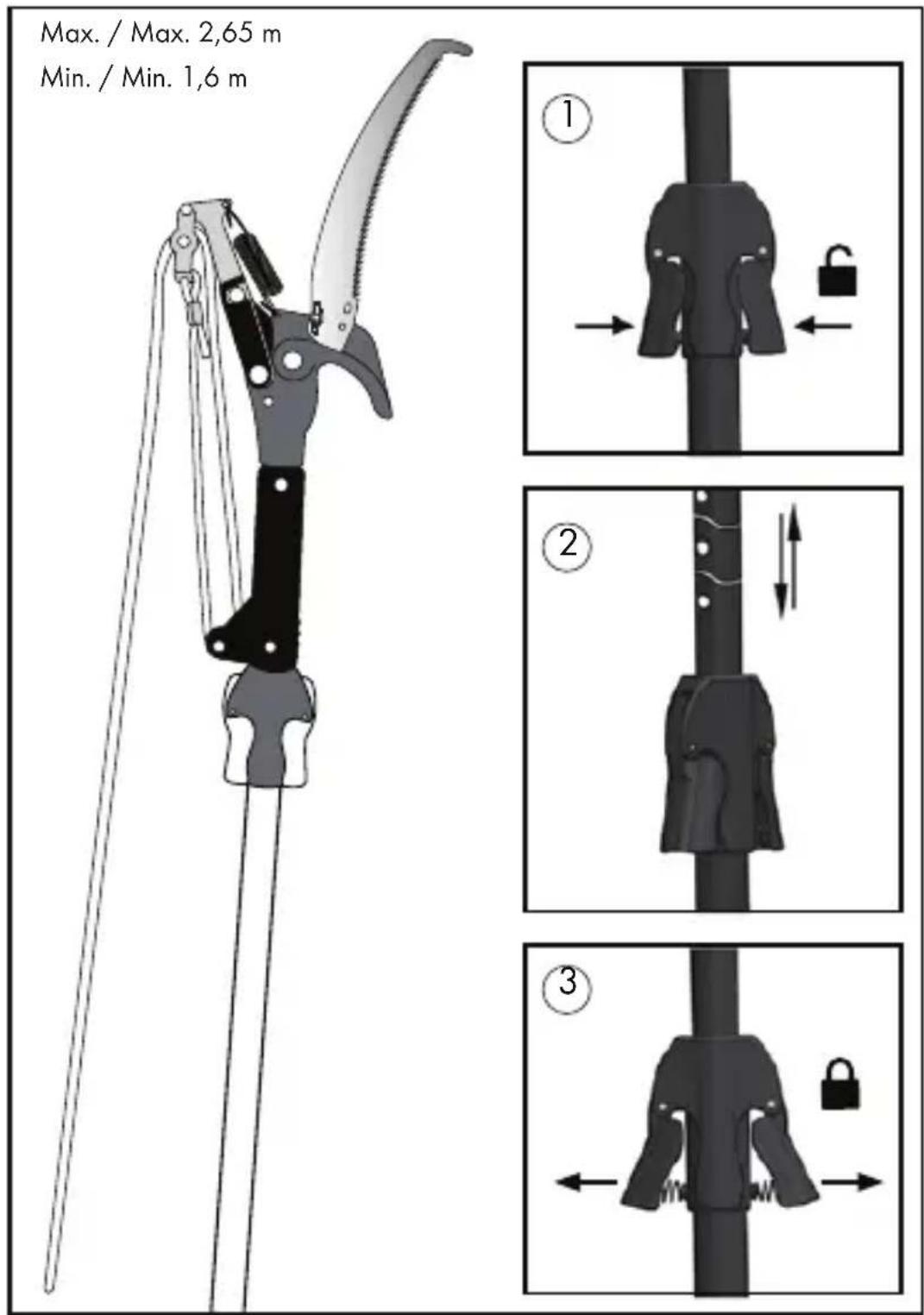 PARKSIDE IAN 354759 - EXTENDABLE TREE LOPPER WITH SAW - 9