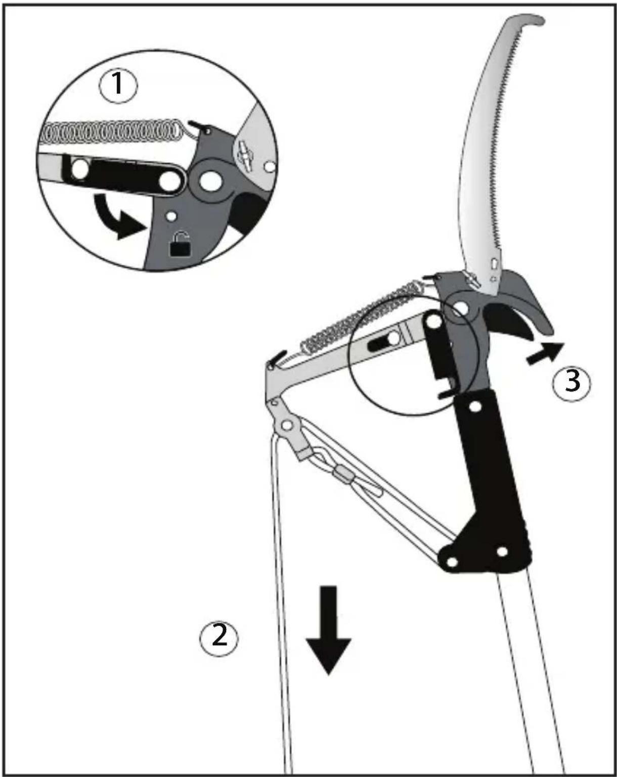 PARKSIDE IAN 354759 - EXTENDABLE TREE LOPPER WITH SAW - 6
