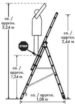 ca. / approx. 3,24 m STOP ca. / approx. 1,24 m ca. / approx. 1,08 m ca. / approx. 2,44 m