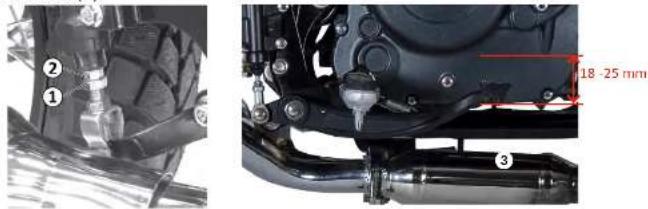 Mash Six Hundred 650cc (2021) - Réglage du frein de la roue arrière - 1