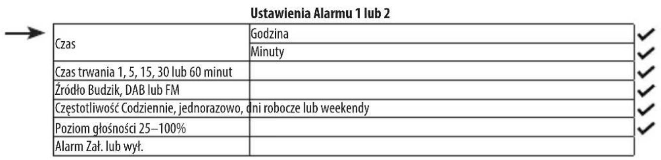 SHARP DRP420 - Ustawienie alarmu - 2
