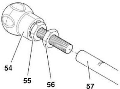 METABO UK 333 - Drehknauf auf die Zugstange montieren - 1