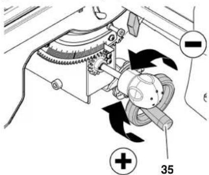 METABO UK 333 - Volantino per la regolazione dell'altezza di taglio - 1