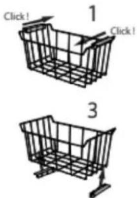 WHIRLPOOL WZC3209LW - Position des tringles du panier - 1