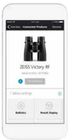 ZEISS Victory RF Batalumber: 4073562 1. Make settings Ballistics Result Display