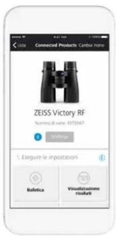 ZEISS Victory RF Numerci B surve 4371047 1. Eleguire le impoliation Balatica Visualizzazione risoluti