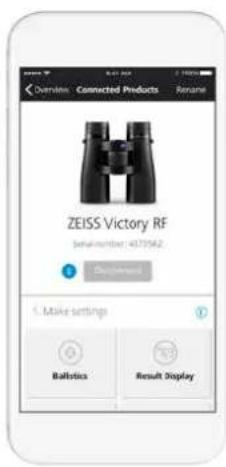 ZEISS Victory RF Signal number: 437562 Launch Settings Baltrics Result Display